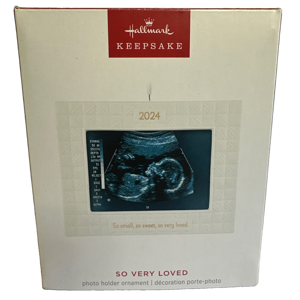 Hallmark Keepsake Christmas Ornament 2024 So Very Loved Sonogram Photo Frame NEW